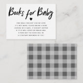 Carte D'accompagnement Baby shower moderne Black Heart Demande de réserva (Devant / Derrière)