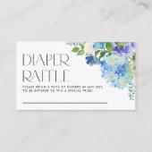 Carte D'accompagnement Baby shower moderne Blue Hydrangea Déchets Raffin (Devant)