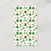 Carte D'accompagnement Baby shower moderne de la Saint Patrick de Leprech (Dos)