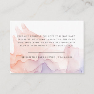 Carte D'accompagnement baby shower moderne en soie transparente