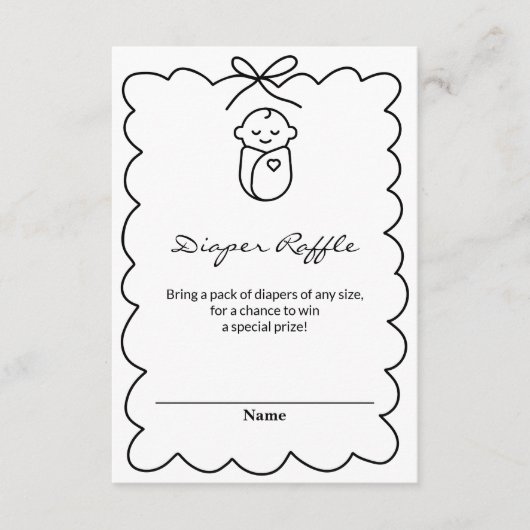 Carte D'accompagnement Baby shower moderne pour bébé et garçon neutre (Devant)