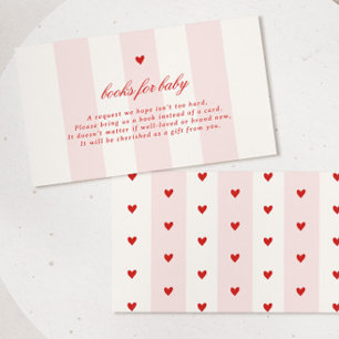 Carte D'accompagnement Baby Shower Moderne Saint-Valentin au Cœur à Rayur