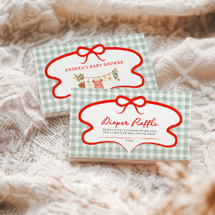 Carte D'accompagnement Baby Shower Moderne Tirage au Sort de Couches « Po