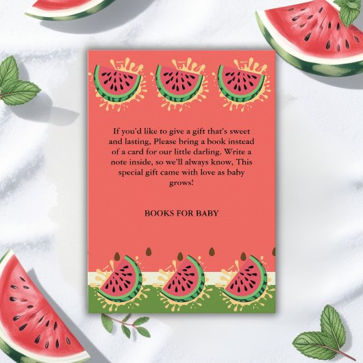 Carte D'accompagnement Baby shower moderne Watermelon