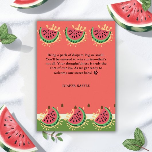 Carte D'accompagnement Baby shower moderne Watermelon