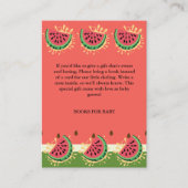 Carte D'accompagnement Baby shower moderne Watermelon (Devant)