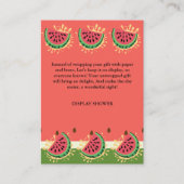 Carte D'accompagnement Baby shower moderne Watermelon (Devant)