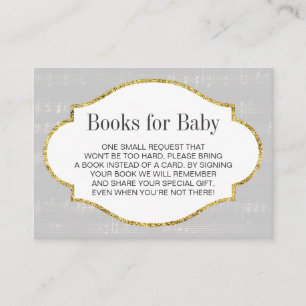 Carte D'accompagnement Baby shower musical Apportez une notice
