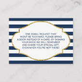 Carte D'accompagnement Baby shower nautique Apportez une notice (Dos)