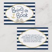 Carte D'accompagnement Baby shower nautique Apportez une notice (Devant / Derrière)