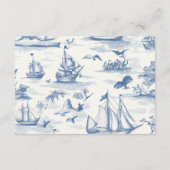 Carte D'accompagnement Baby shower Nautique Toile Diapper Raffer (Dos)