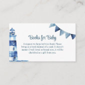 Carte D'accompagnement Baby shower Navy Lighthouse Livres pour bébé (Devant)