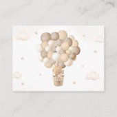 Carte D'accompagnement Baby shower Neutral Teddy Bear Demande (Dos)