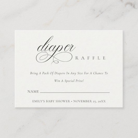 Carte D'accompagnement Baby shower noir de caleçon noir (Devant)