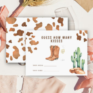 Carte D'accompagnement Baby shower occidental - jeu de combien de baisers