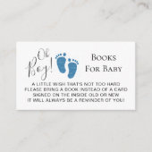 Carte D'accompagnement Baby shower Oh Garçon Parties scintillant Pieds Li (Devant)