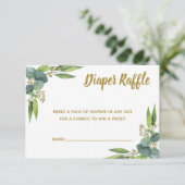 Carte D'accompagnement Baby shower Or de la verdure du calvaire Insérer (Debout devant)