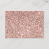 Carte D'accompagnement Baby shower or Rose moderne | Demande de réservati (Dos)