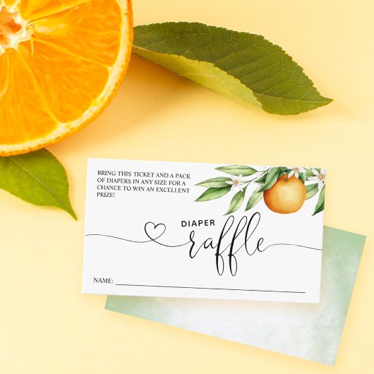 Carte D'accompagnement Baby shower orange de la calotte