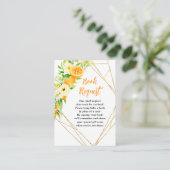 Carte D'accompagnement Baby shower Oranges Citrus Demande (Debout devant)