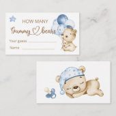 Carte D'accompagnement Baby shower ours bébé en peluche (Devant / Derrière)