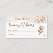 Carte D'accompagnement Baby shower ours bébé en peluche (Devant)