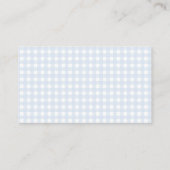 Carte D'accompagnement Baby shower Pale Blue En vichy Classic Boys (Dos)