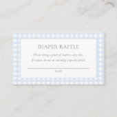 Carte D'accompagnement Baby shower Pale Blue En vichy Classic Boys (Devant)