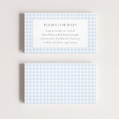 Carte D'accompagnement Baby shower Pale Blue En vichy Classic Boys