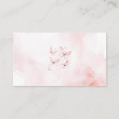 Carte D'accompagnement Baby shower Papillon rose Barreau (Dos)