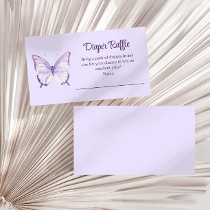 Carte D'accompagnement Baby shower Papillon violet Déchets