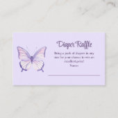 Carte D'accompagnement Baby shower Papillon violet Déchets (Devant)