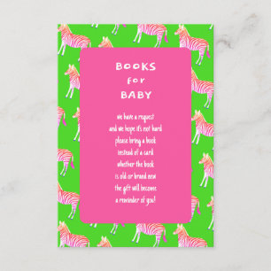 Carte D'accompagnement Baby shower personnalisé Zèbres colorés mignons