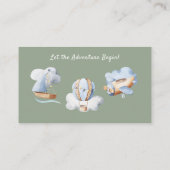 Carte D'accompagnement Baby shower pour bébé Adventure Boy Demande de rés (Dos)