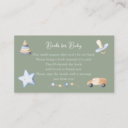 Carte D'accompagnement Baby shower pour bébé Adventure Boy Demande de rés (Devant)