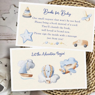 Carte D'accompagnement Baby shower pour bébé Adventure Boy Demande de rés
