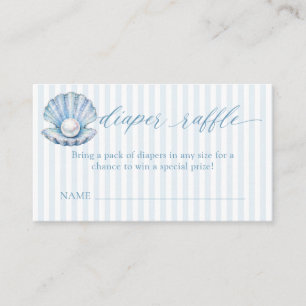 Carte D'accompagnement Baby-shower poussiéreux bleu-côte pour un jeu de l