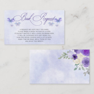 Carte D'accompagnement Baby shower Purple Papillons