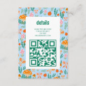 Carte D'accompagnement Baby shower QR CODE adorable de champignons d'esca (Devant)
