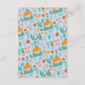 Carte D'accompagnement Baby shower QR CODE adorable de champignons d'esca (Dos)