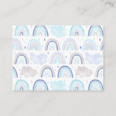Carte D'accompagnement Baby shower Rainbow bleu moderne Demande (Dos)