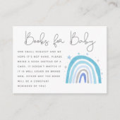 Carte D'accompagnement Baby shower Rainbow bleu moderne Demande (Devant)
