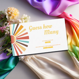 Carte D'accompagnement Baby Shower Rayon de Soleil Devinez Combien