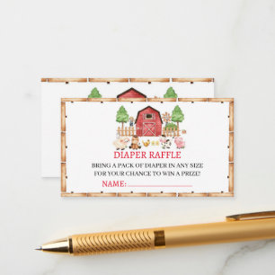 Carte D'accompagnement Baby shower Red Farm Animaux