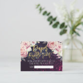 Carte D'accompagnement Baby shower Refus de chaudière Billet Boho Floral  (Debout devant)