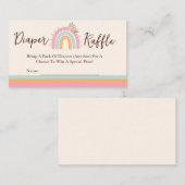 Carte D'accompagnement Baby shower rose arc-en-ciel Raffin (Devant / Derrière)