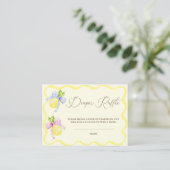 Carte D'accompagnement Baby shower rose cartonné citron (Debout devant)