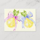 Carte D'accompagnement Baby shower rose cartonné citron (Dos)
