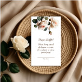 Carte D'accompagnement Baby shower Rose de thé doux Raffle