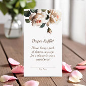 Carte D'accompagnement Baby shower Rose de thé doux Raffle